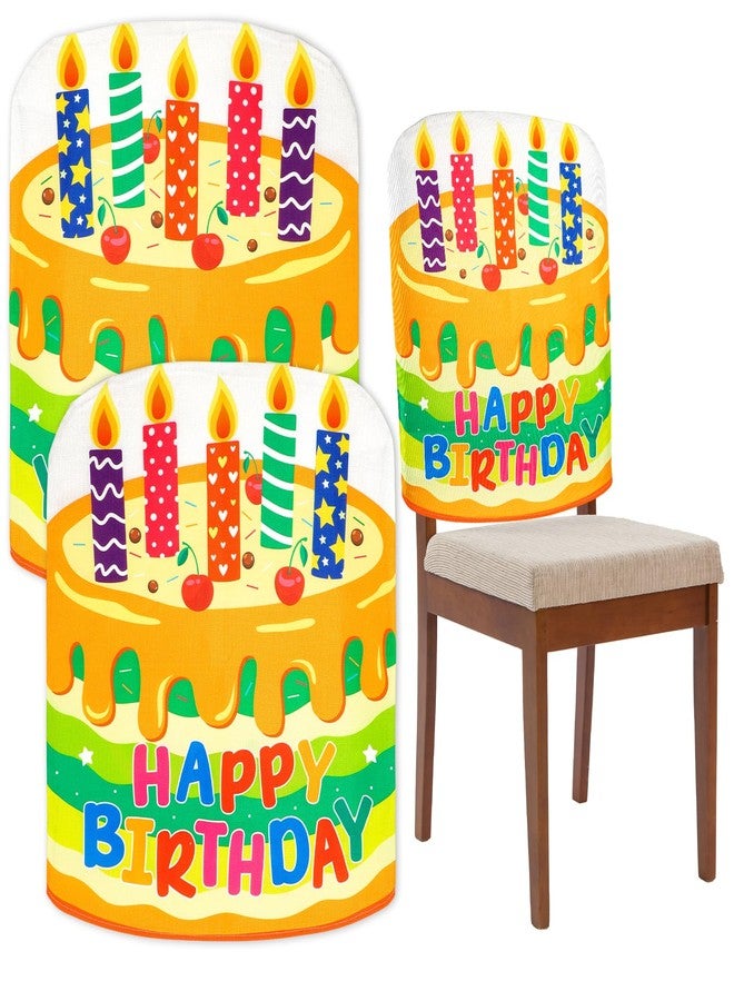 COCHIE 2 PCS Birthday Chair Cover Colorful Birthday Chair Covers for Classroom Office Home Kids Birthday Party Decor - Image 1